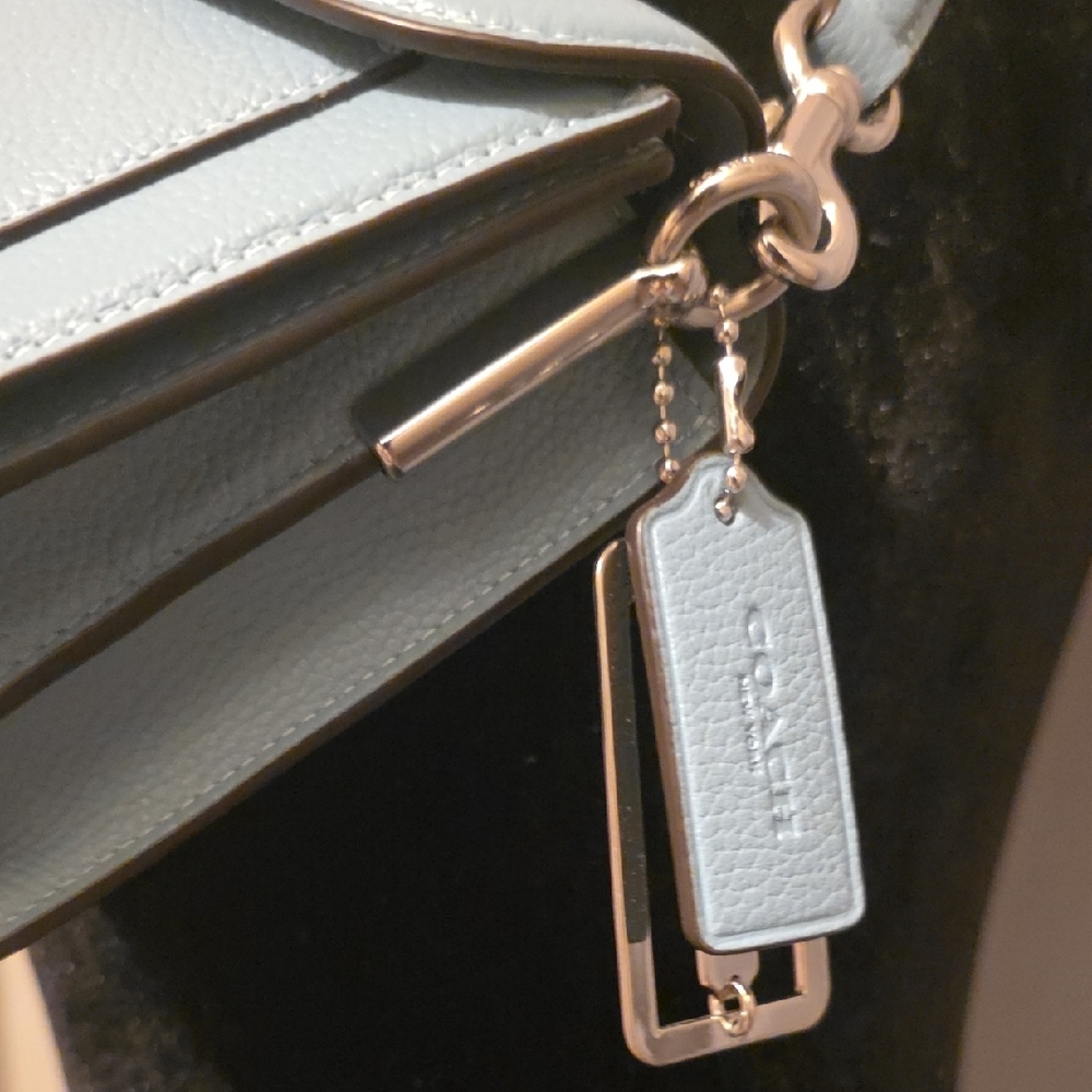 Coach Tabby 26 Elegant Aqua Leather Shoulder Bag - Picture 3 of 7
